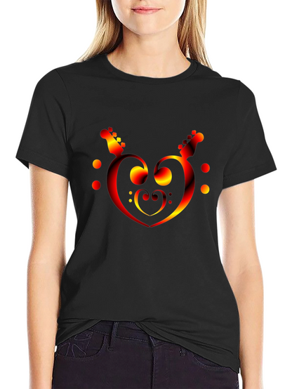 Musical Heartbeat T-Shirt - Black