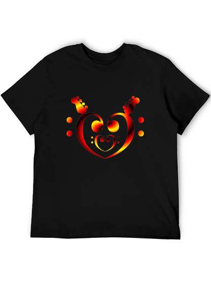 Musical Heartbeat T-Shirt - Black