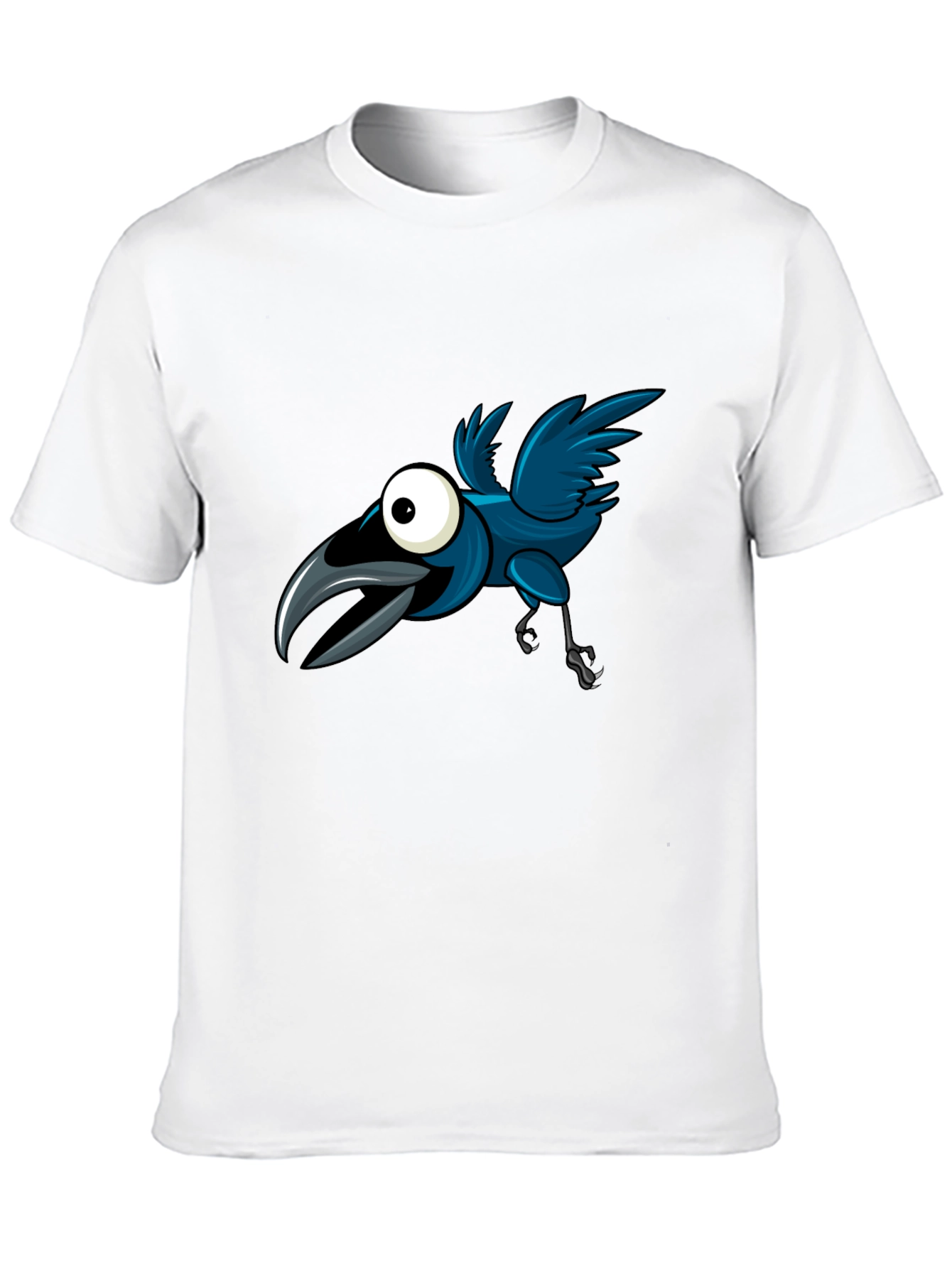 Cartoon Crow Graphic Tee - Fun & Unique Design