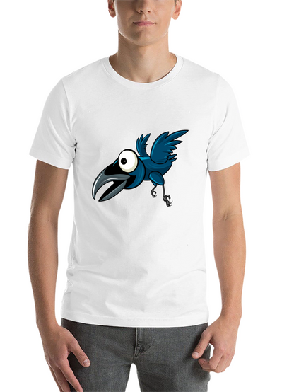 Cartoon Crow Graphic Tee - Fun & Unique Design