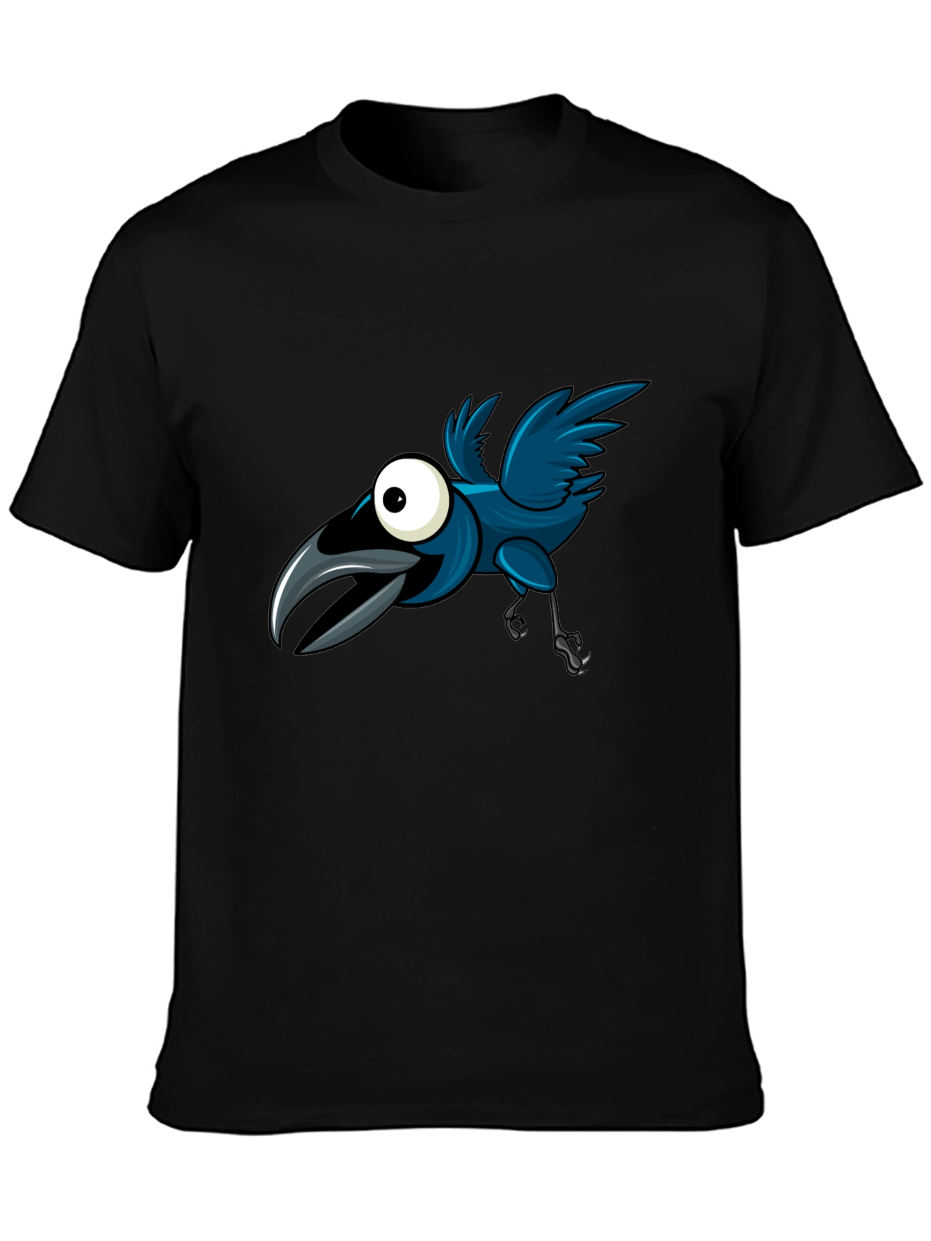 Cartoon Crow Graphic Tee - Fun & Unique Design