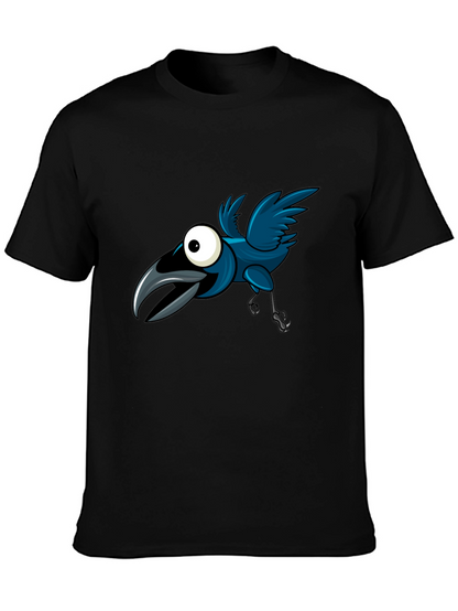 Cartoon Crow Graphic Tee - Fun & Unique Design
