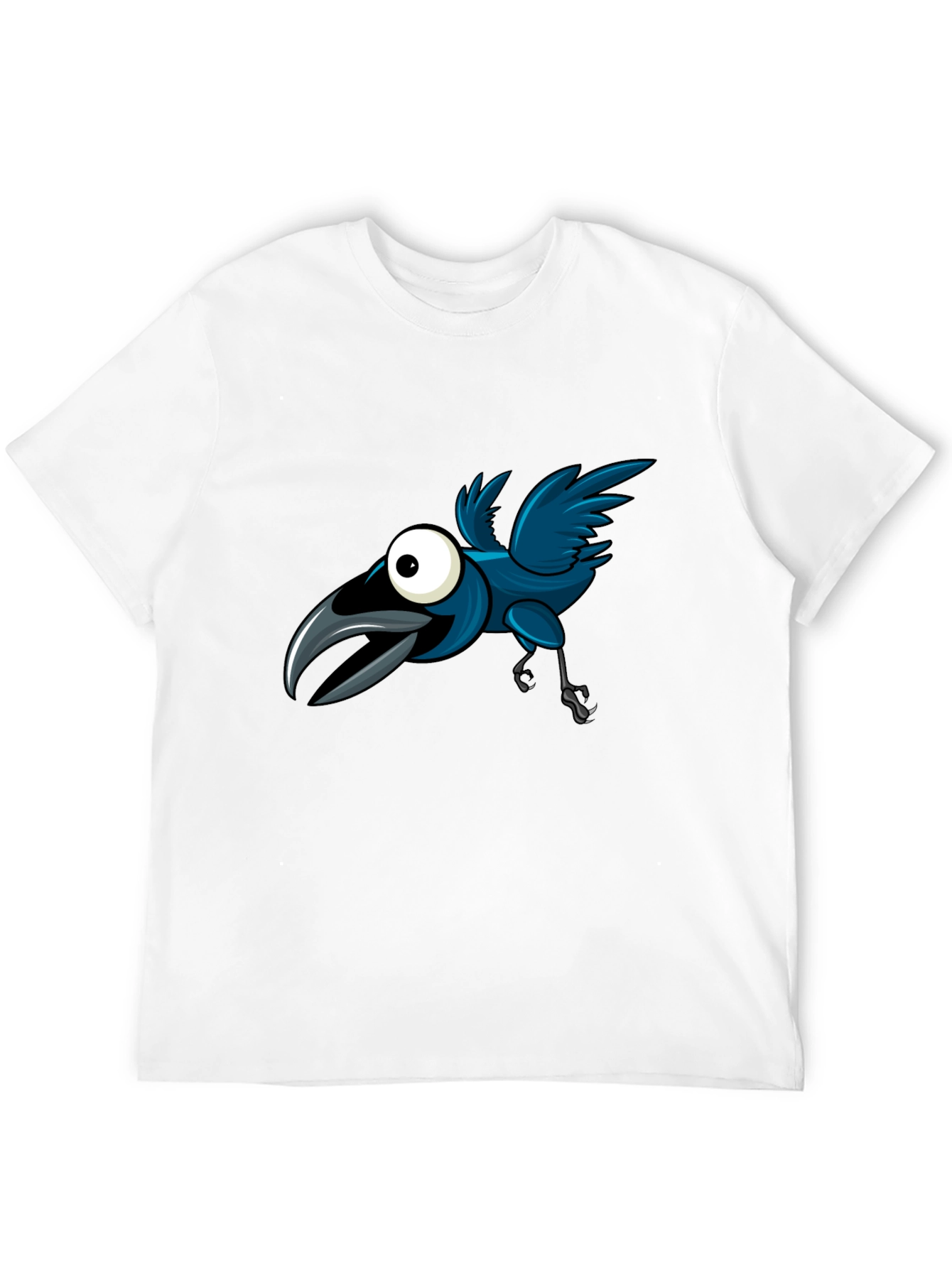 Cartoon Crow Graphic Tee - Fun & Unique Design