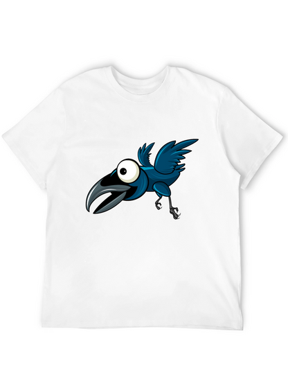 Cartoon Crow Graphic Tee - Fun & Unique Design