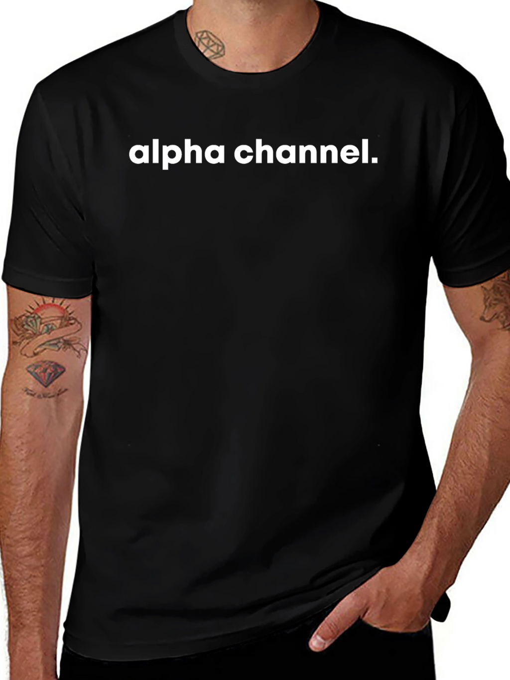 Alpha Channel Black Graphic Tee