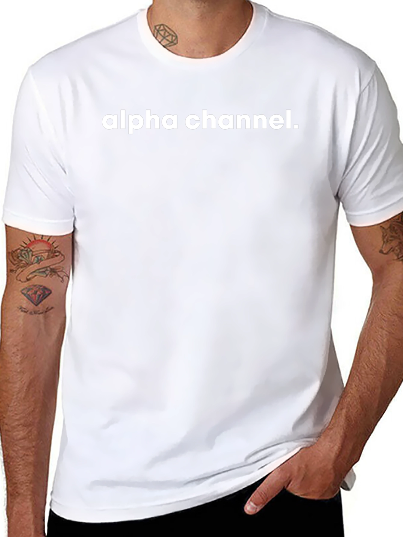 Alpha Channel Black Graphic Tee