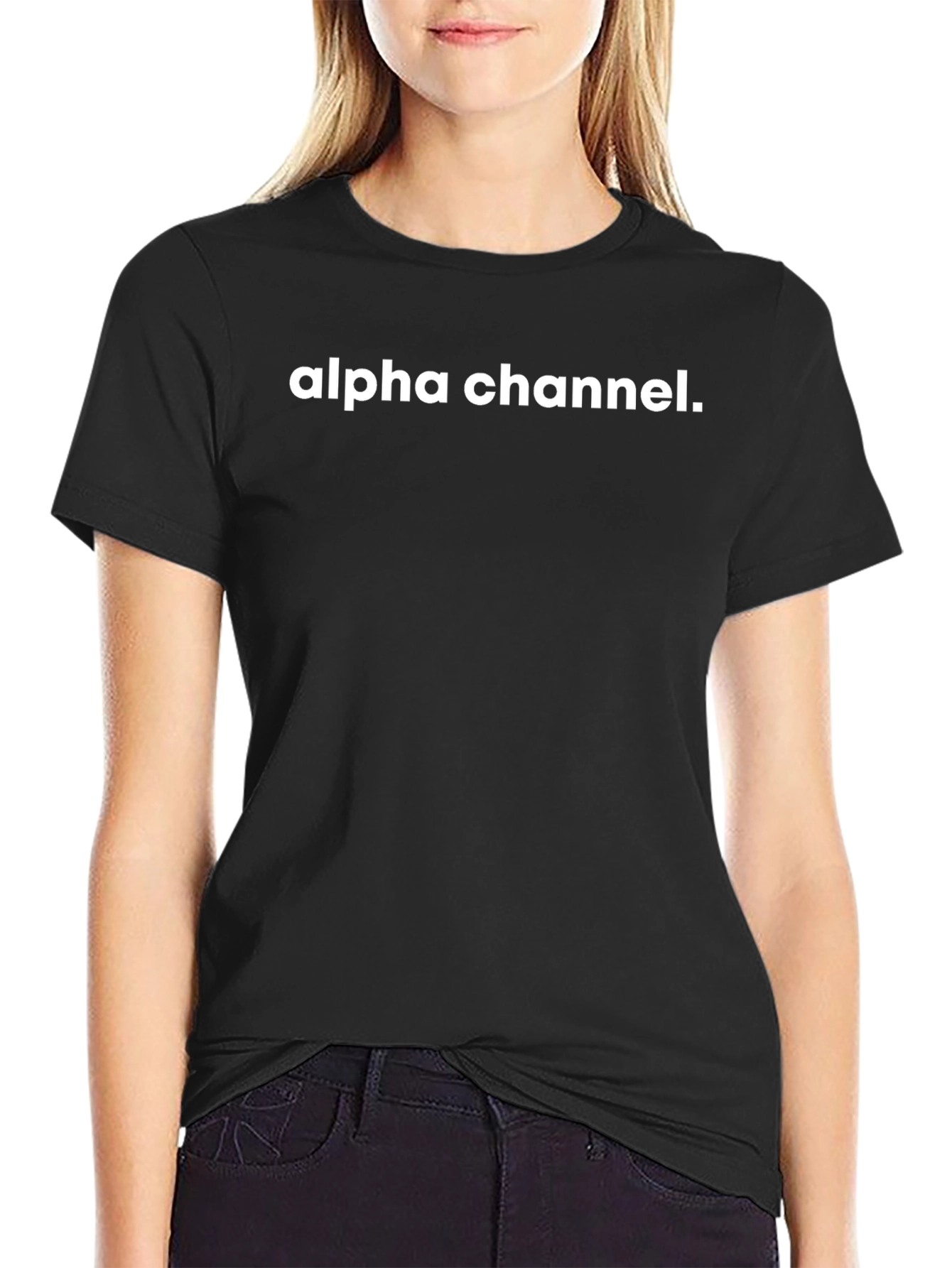 Alpha Channel Black Graphic Tee