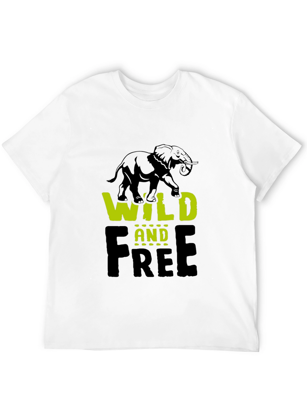 Wild and Free Elephant Graphic T-Shirt