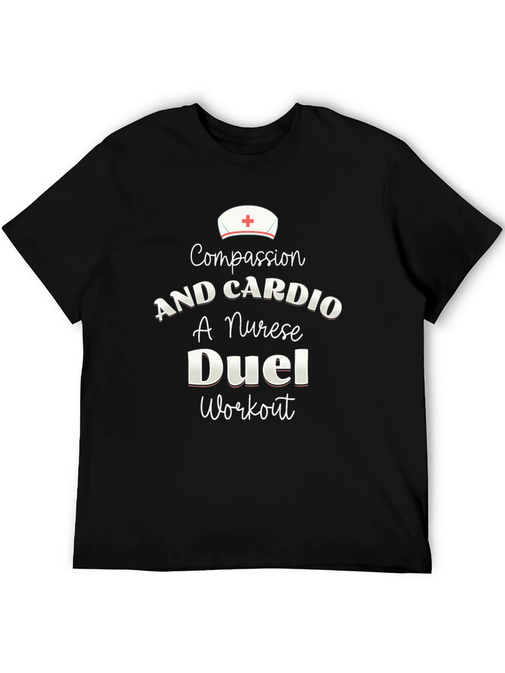 Compassion & Cardio Nurse Workout T-Shirt