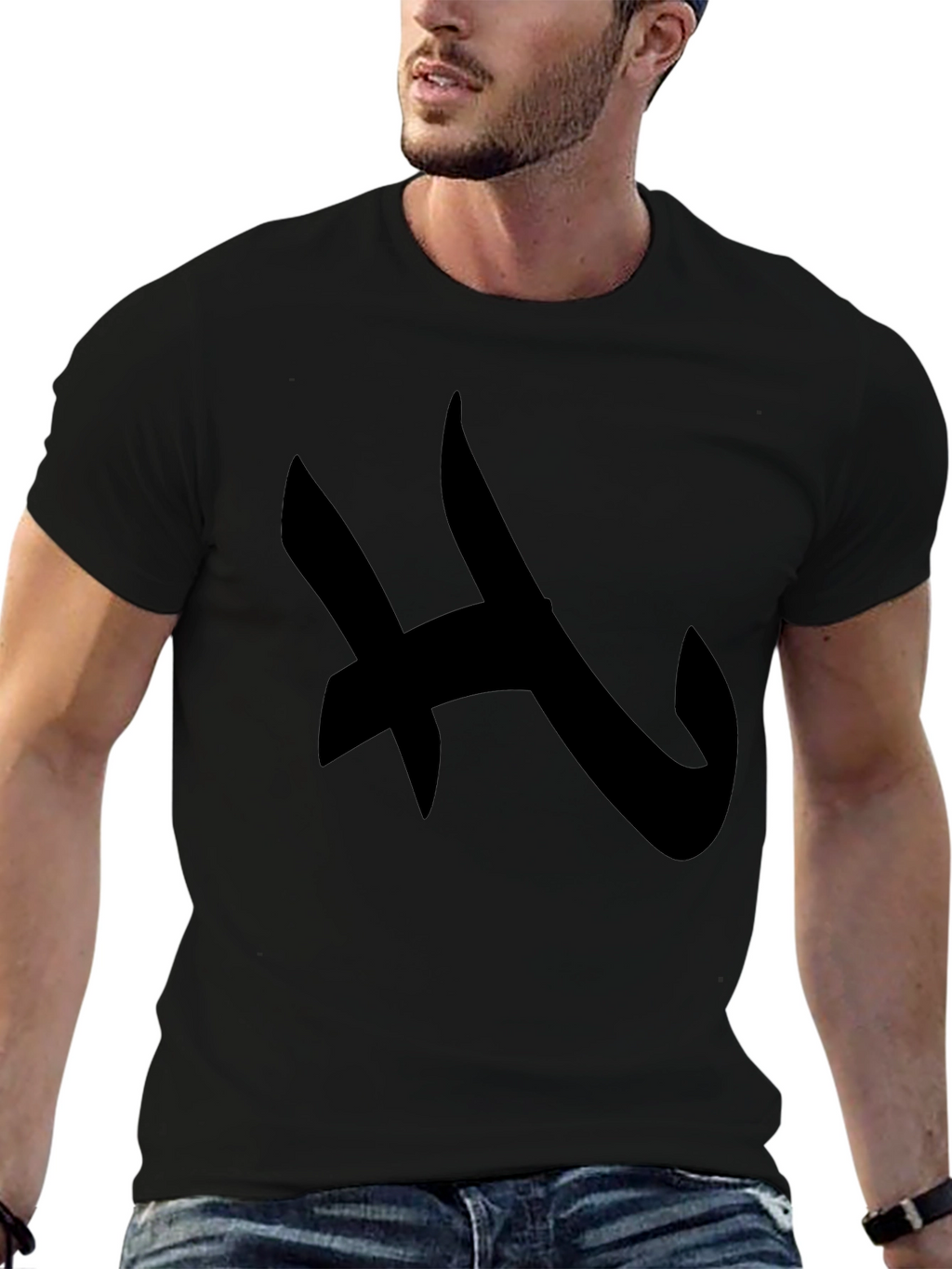Abstract Black Graphic T-Shirt