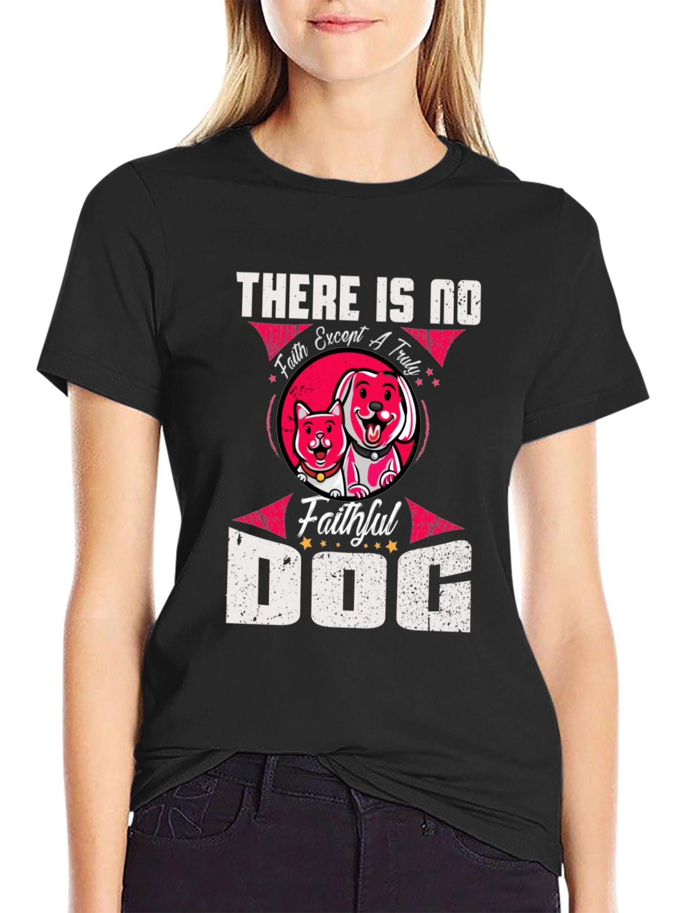 Faithful Dog Graphic T-Shirt - Unisex Black Tee
