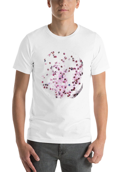Abstract Floral Moon Black T-Shirt