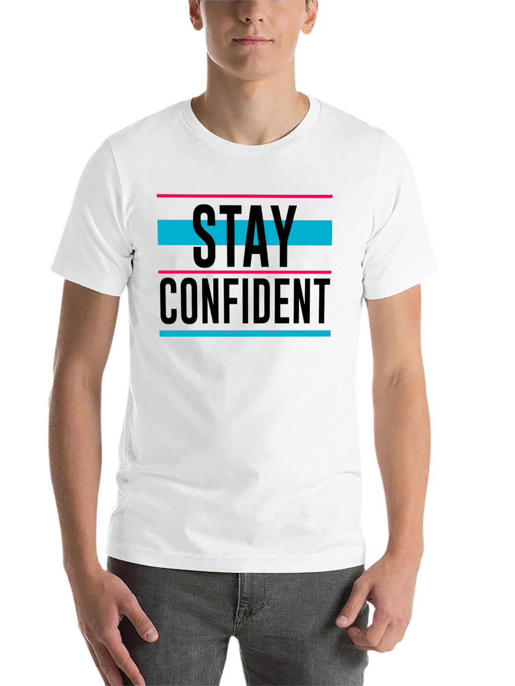 Stay Confident Graphic T-Shirt - Black
