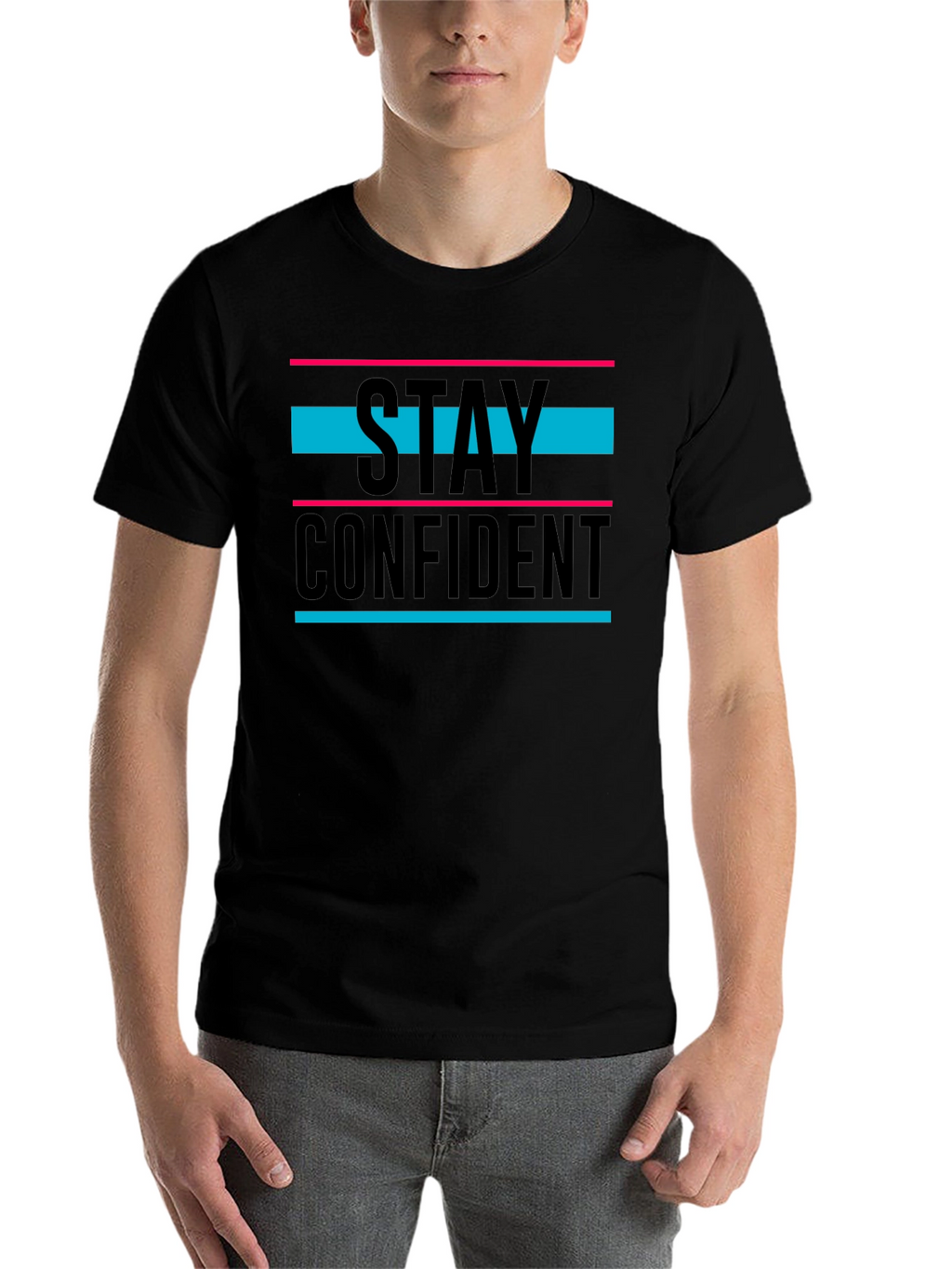 Stay Confident Graphic T-Shirt - Black