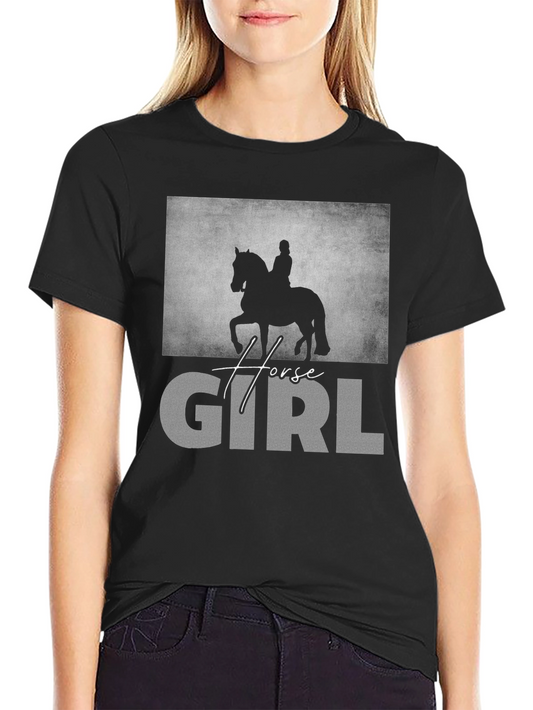 Horse Girl Graphic T-Shirt - Equestrian Lover Tee