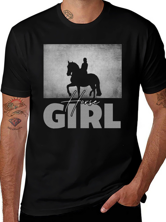 Horse Girl Graphic T-Shirt - Equestrian Lover Tee