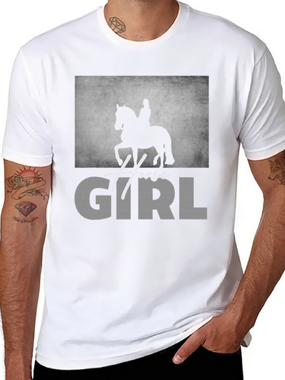 Horse Girl Graphic T-Shirt - Equestrian Lover Tee