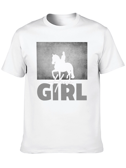 Horse Girl Graphic T-Shirt - Equestrian Lover Tee