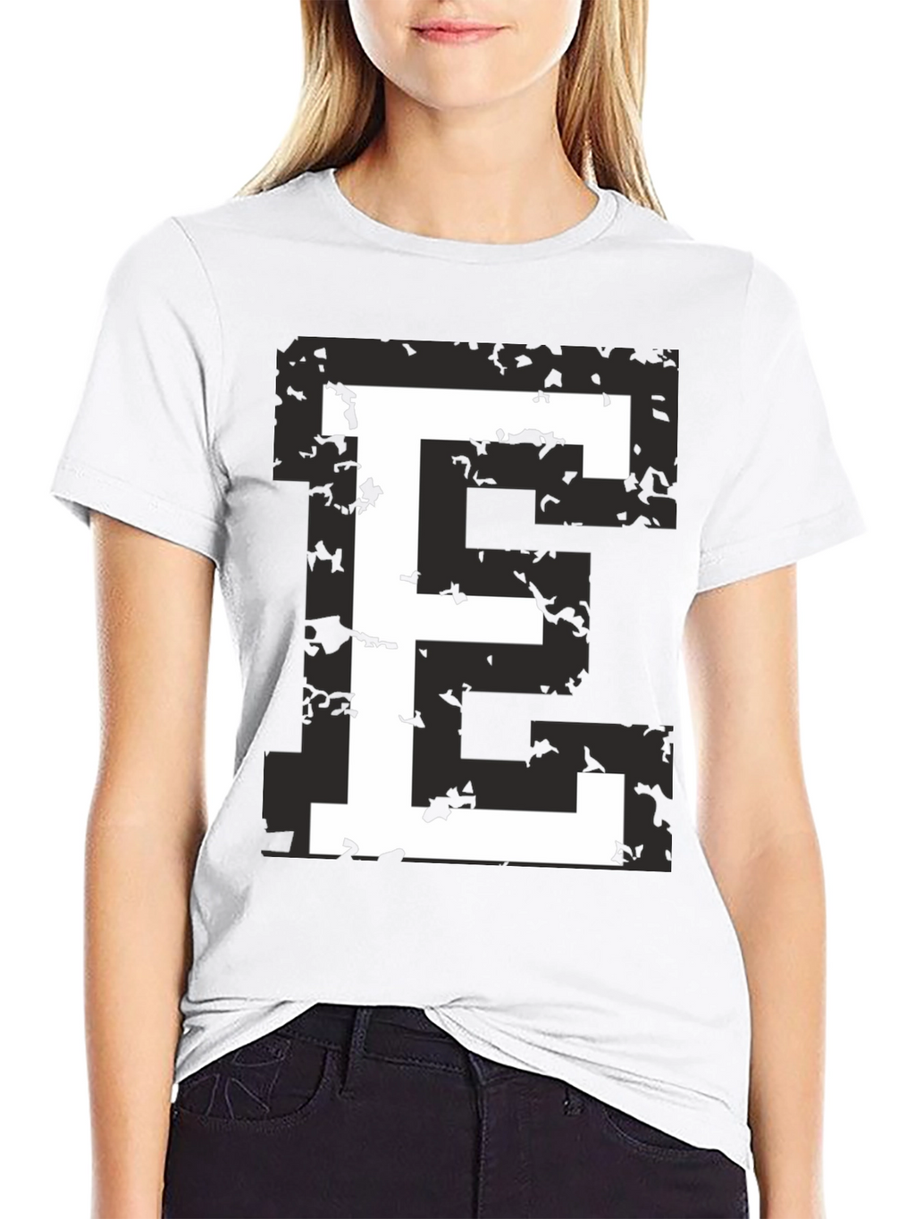 Retro E Graphic Tee - Black T-Shirt