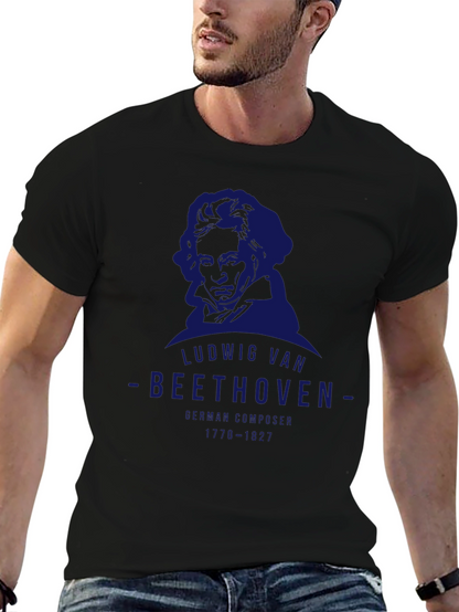 Ludwig van Beethoven Graphic Tee - Black