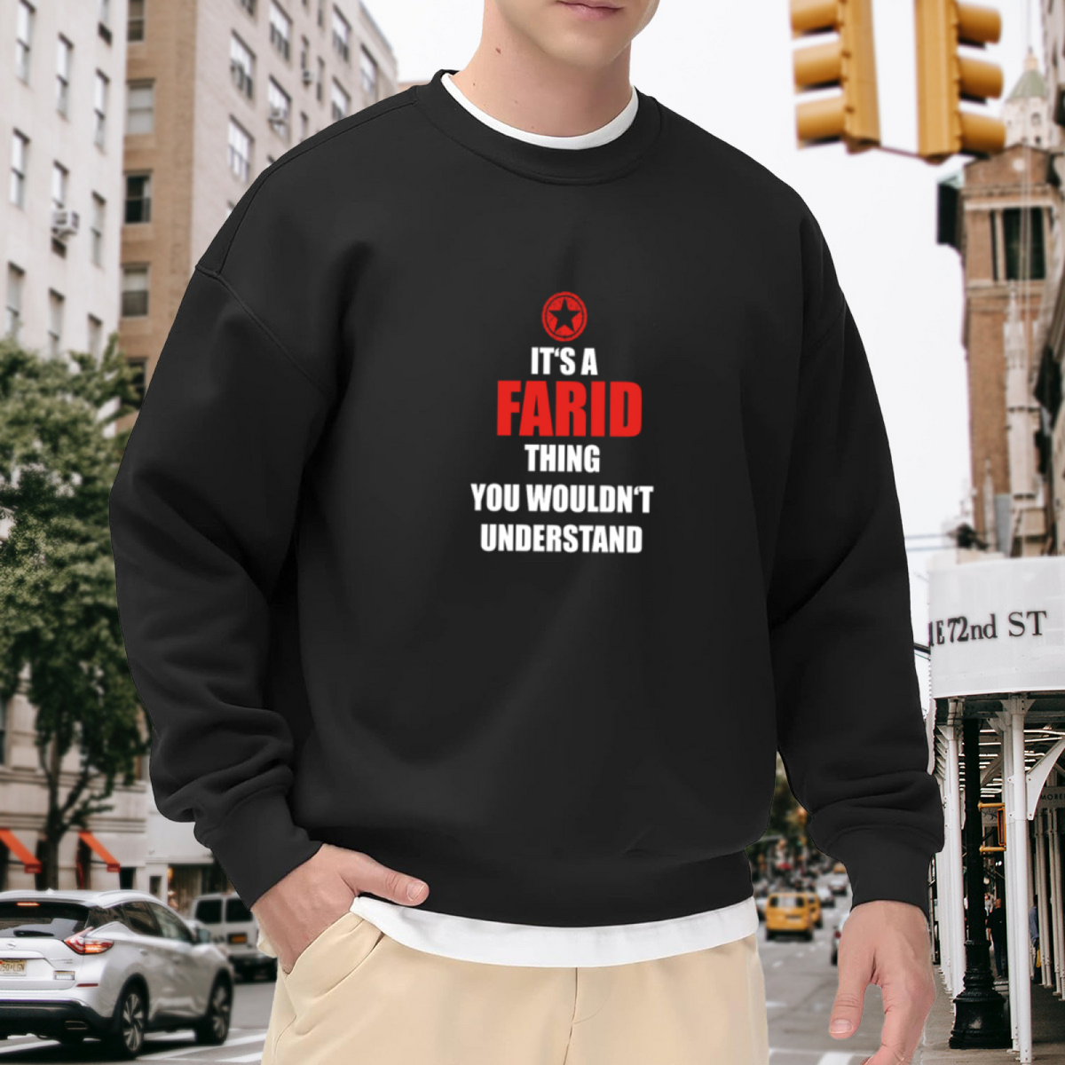 It's A Farid Thing You Wouldn't Understand Personalized Name Crewneck Sweatshirt | Custom Funny Pullover, Name Gift
