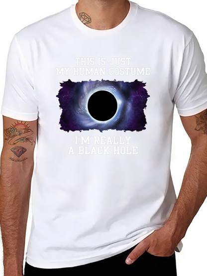 Human Costume Black Hole T-Shirt - Funny Graphic Tee