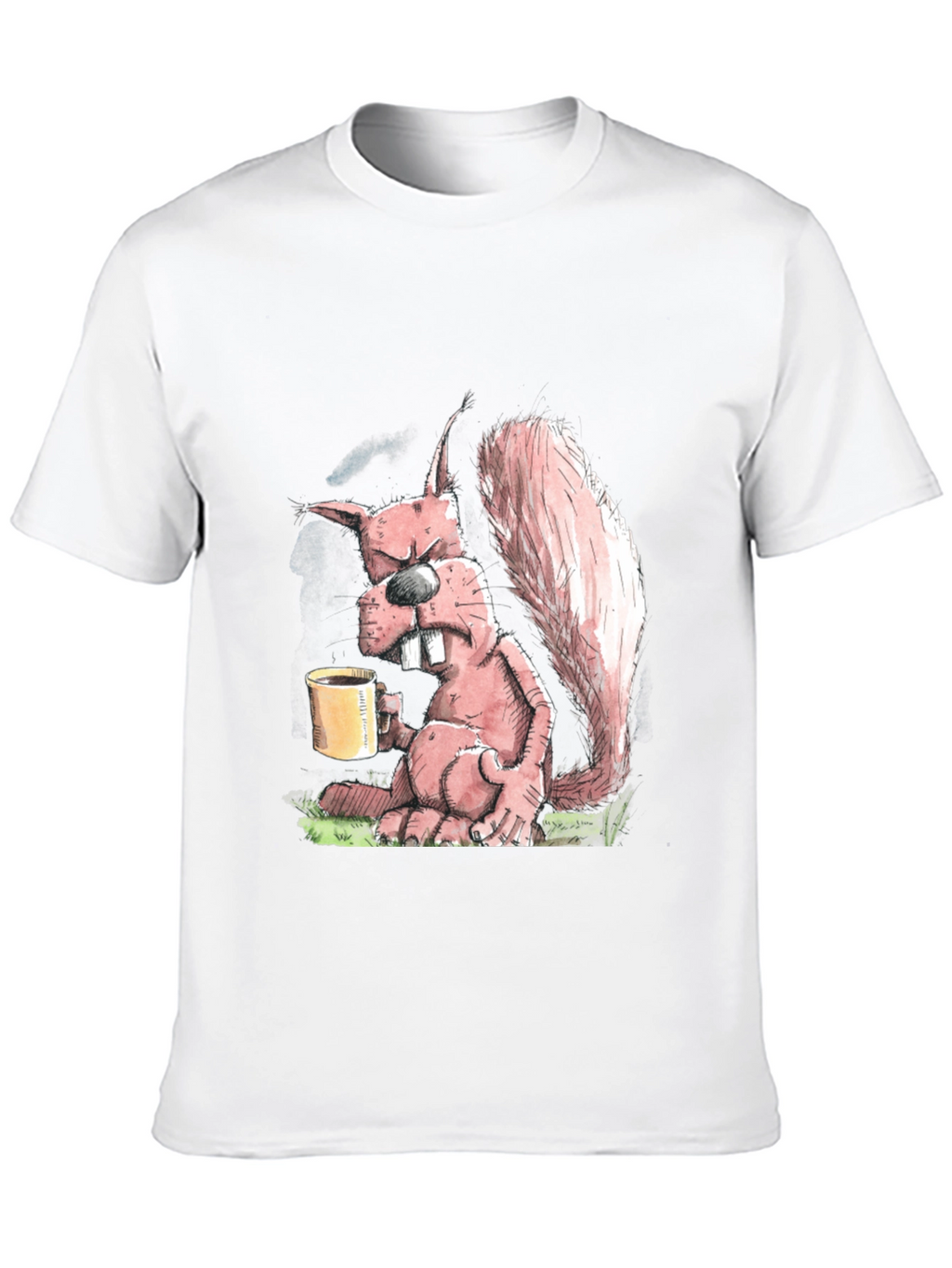 Grumpy Squirrel Coffee T-Shirt - Funny Novelty Tee