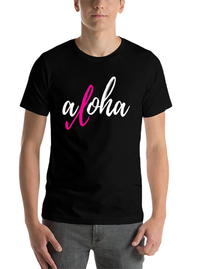 Aloha Graphic T-Shirt - Casual Black Tee