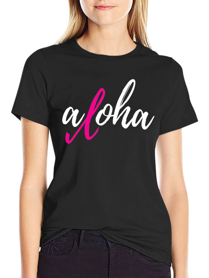 Aloha Graphic T-Shirt - Casual Black Tee