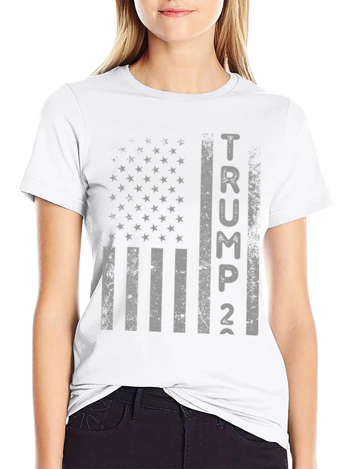Trump 2024 American Flag Graphic T-Shirt