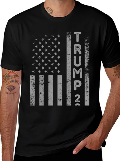 Trump 2024 American Flag Graphic T-Shirt