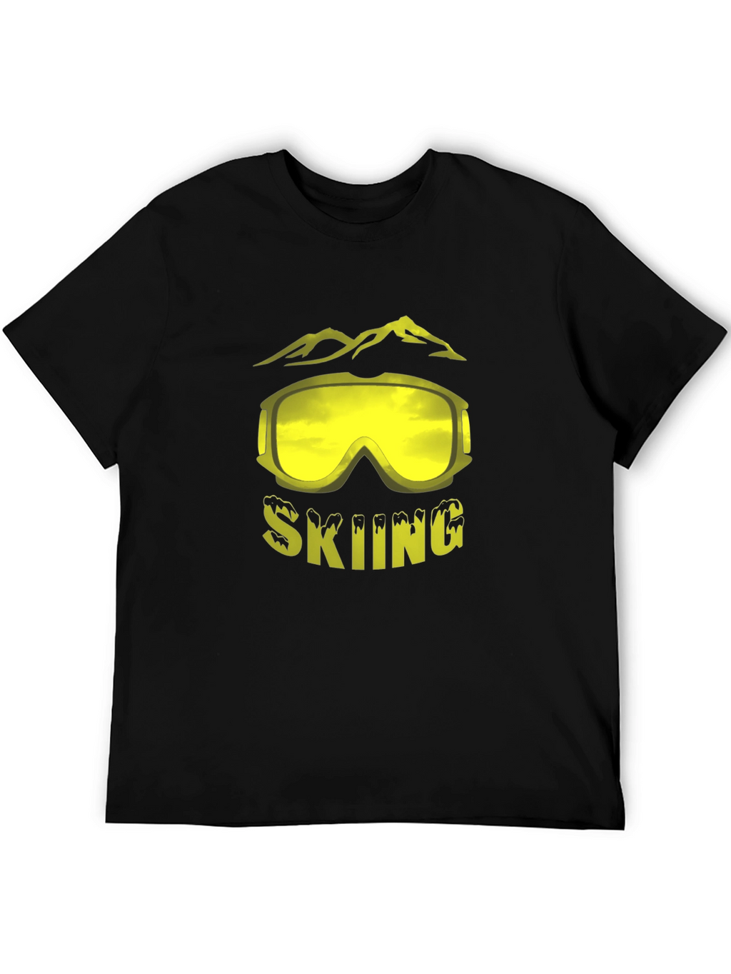 Skiing Graphic Tee - Mountain Goggles Design