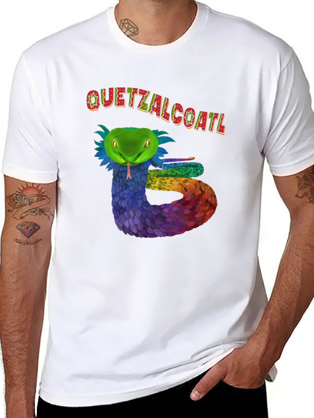 Quetzalcoatl Serpent Graphic T-Shirt