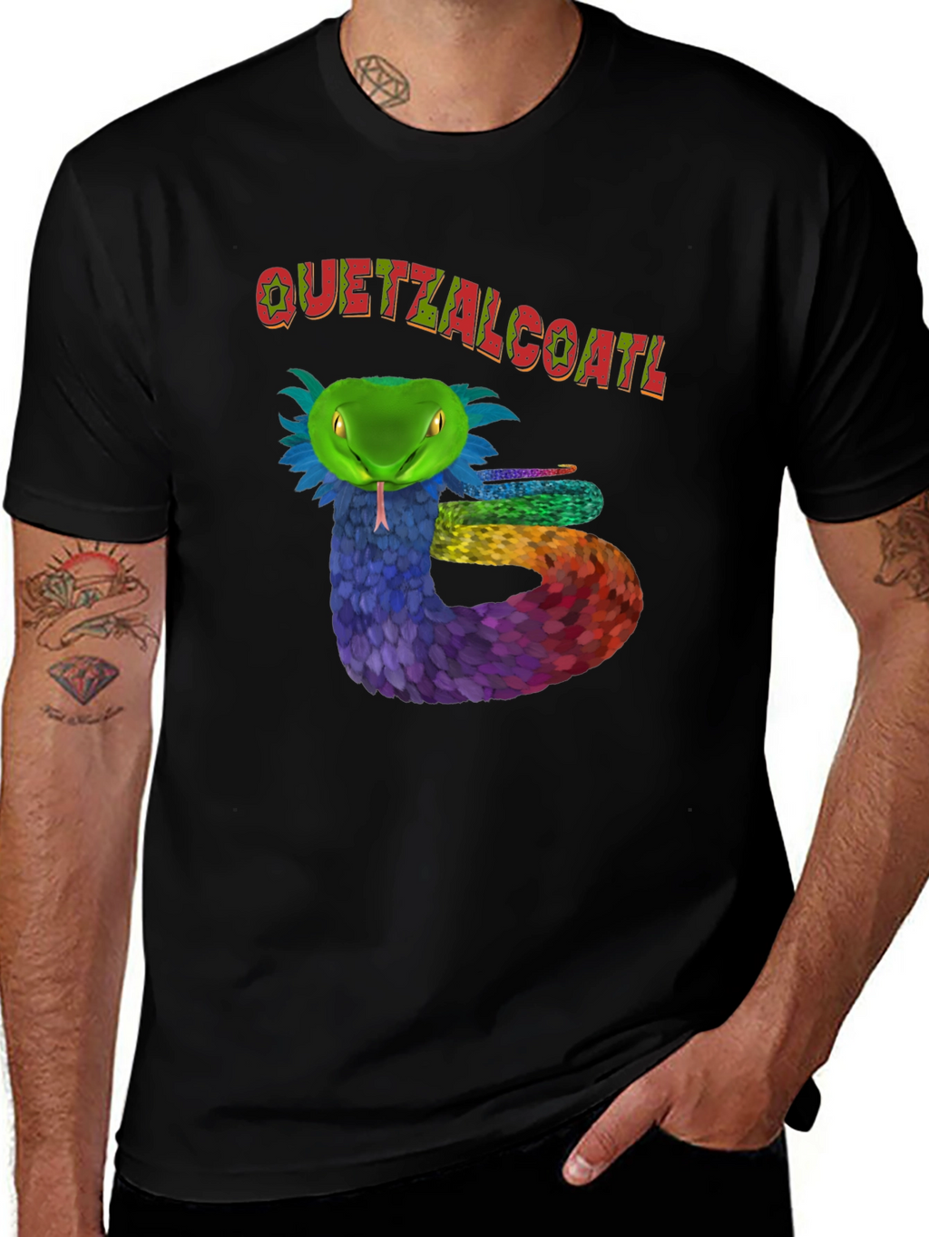 Quetzalcoatl Serpent Graphic T-Shirt