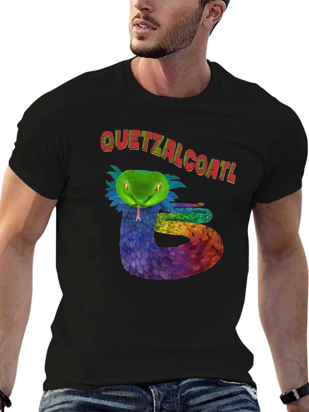 Quetzalcoatl Serpent Graphic T-Shirt