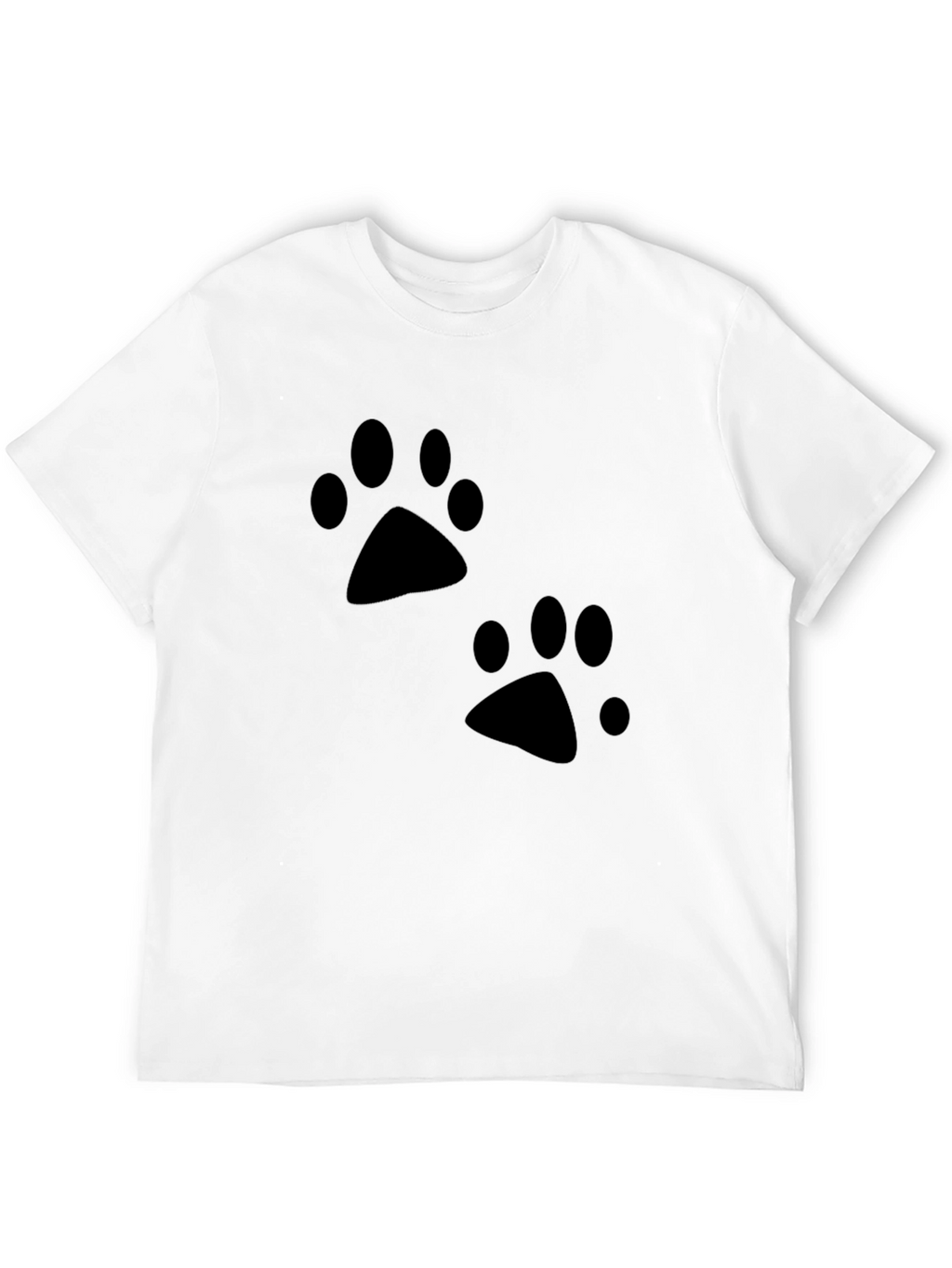 Black Paw Print T-Shirt - Casual Style