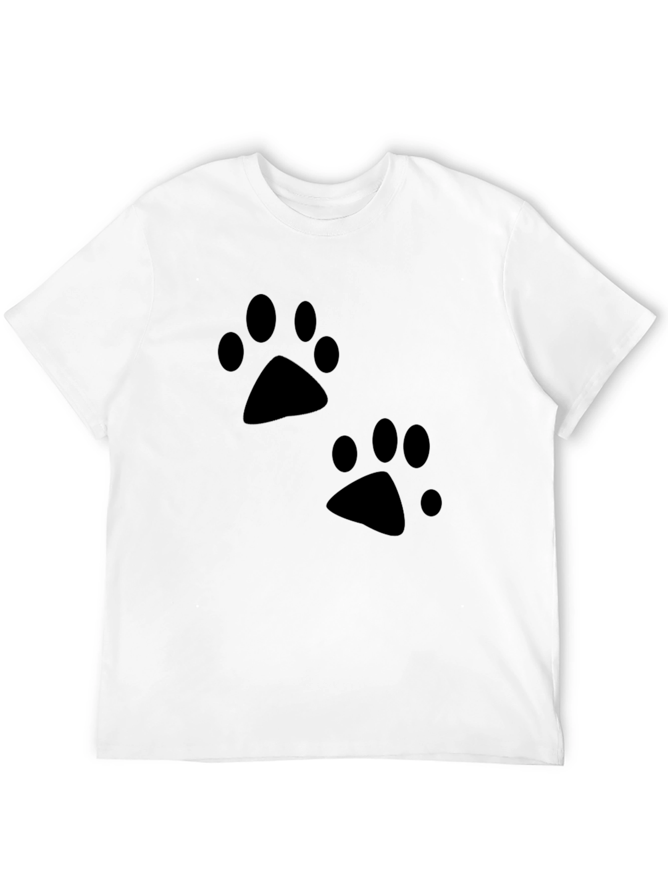 Black Paw Print T-Shirt - Casual Style