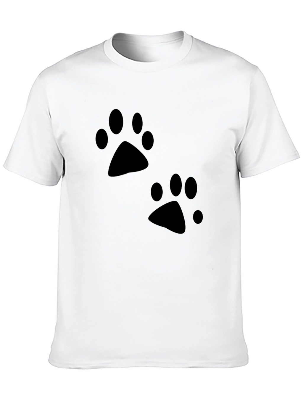 Black Paw Print T-Shirt - Casual Style