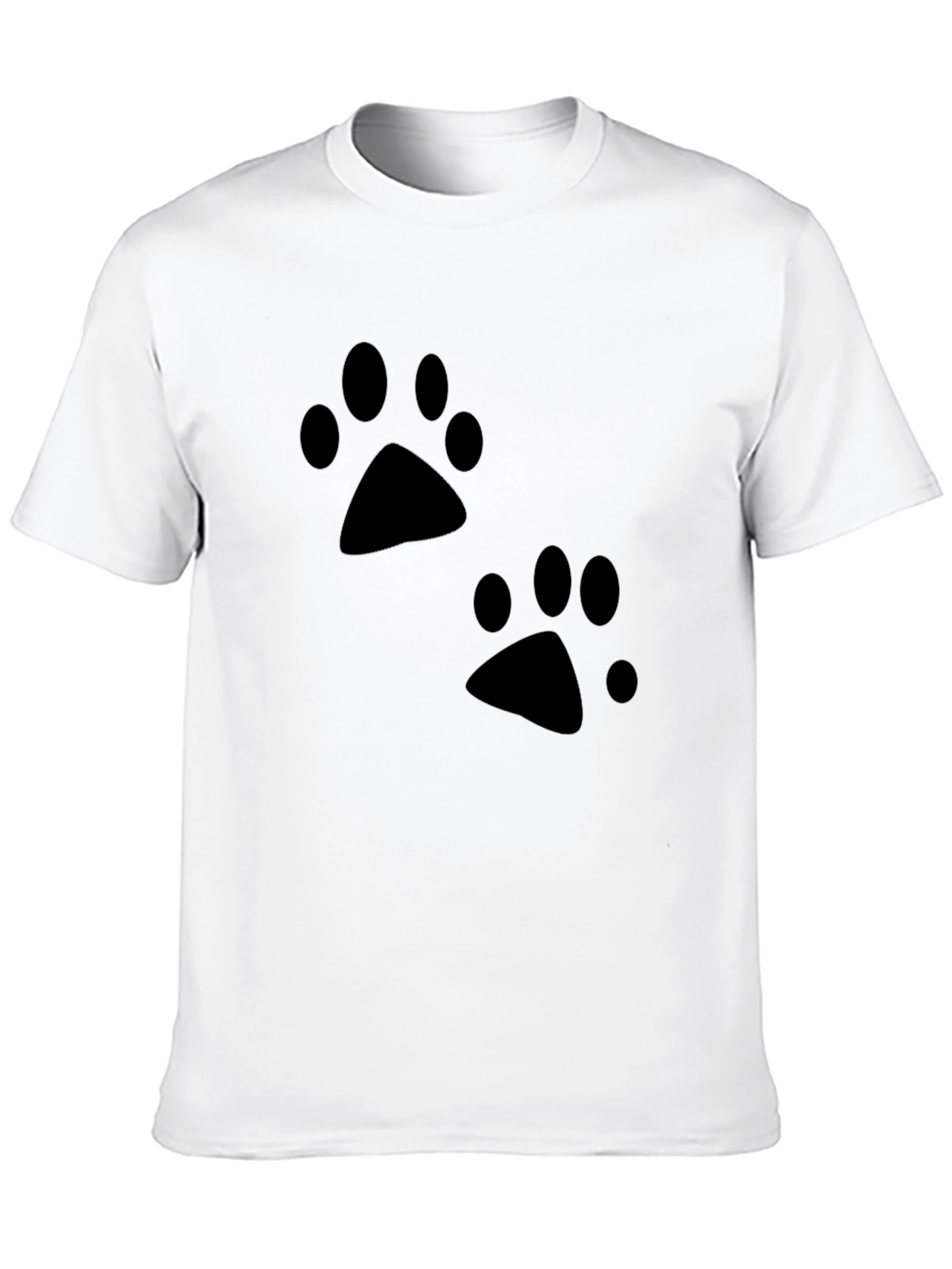 Black Paw Print T-Shirt - Casual Style