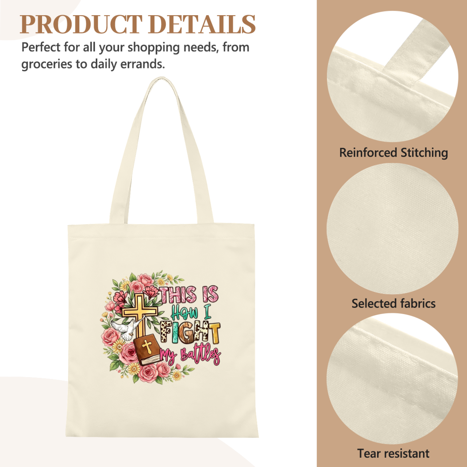 Ok Fine Minimal Stick Figure Canvas Bag | Funny Ins Daily Commute Handbag