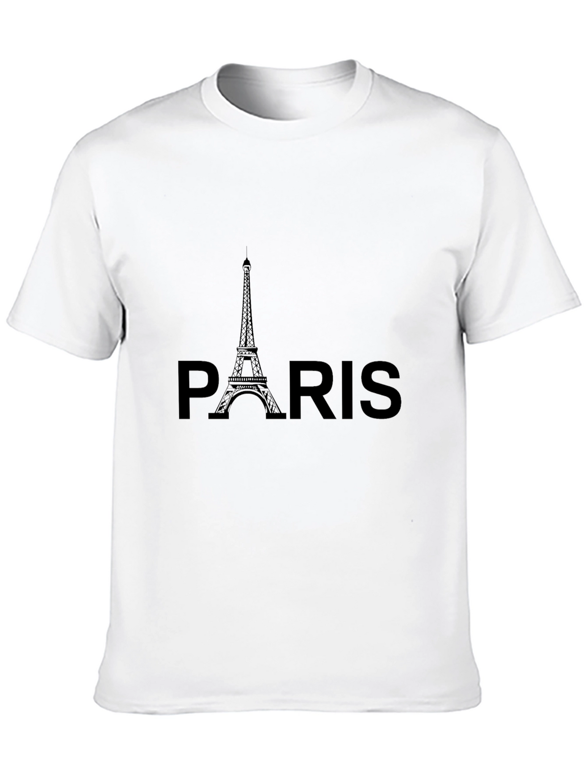 Paris Eiffel Tower Graphic Tee - Black