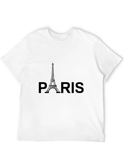 Paris Eiffel Tower Graphic Tee - Black