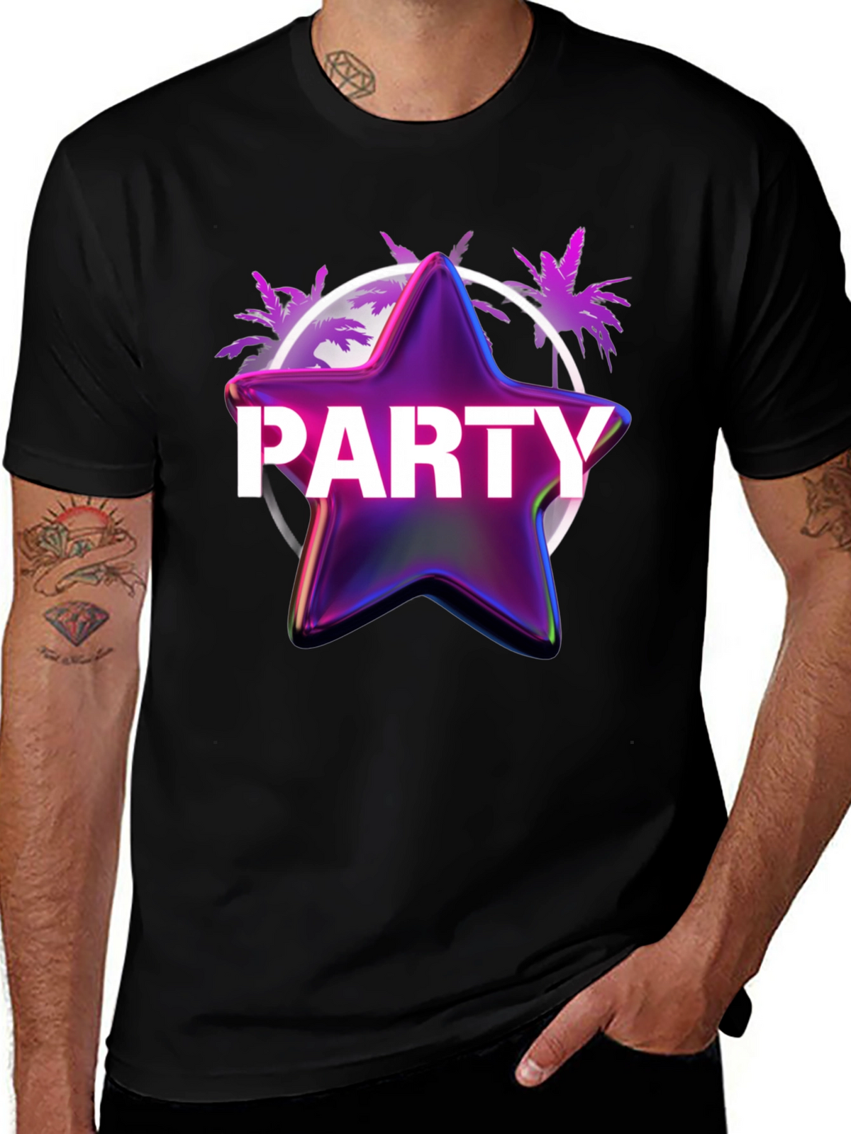 Party Star T-Shirt - Retro Graphic Tee