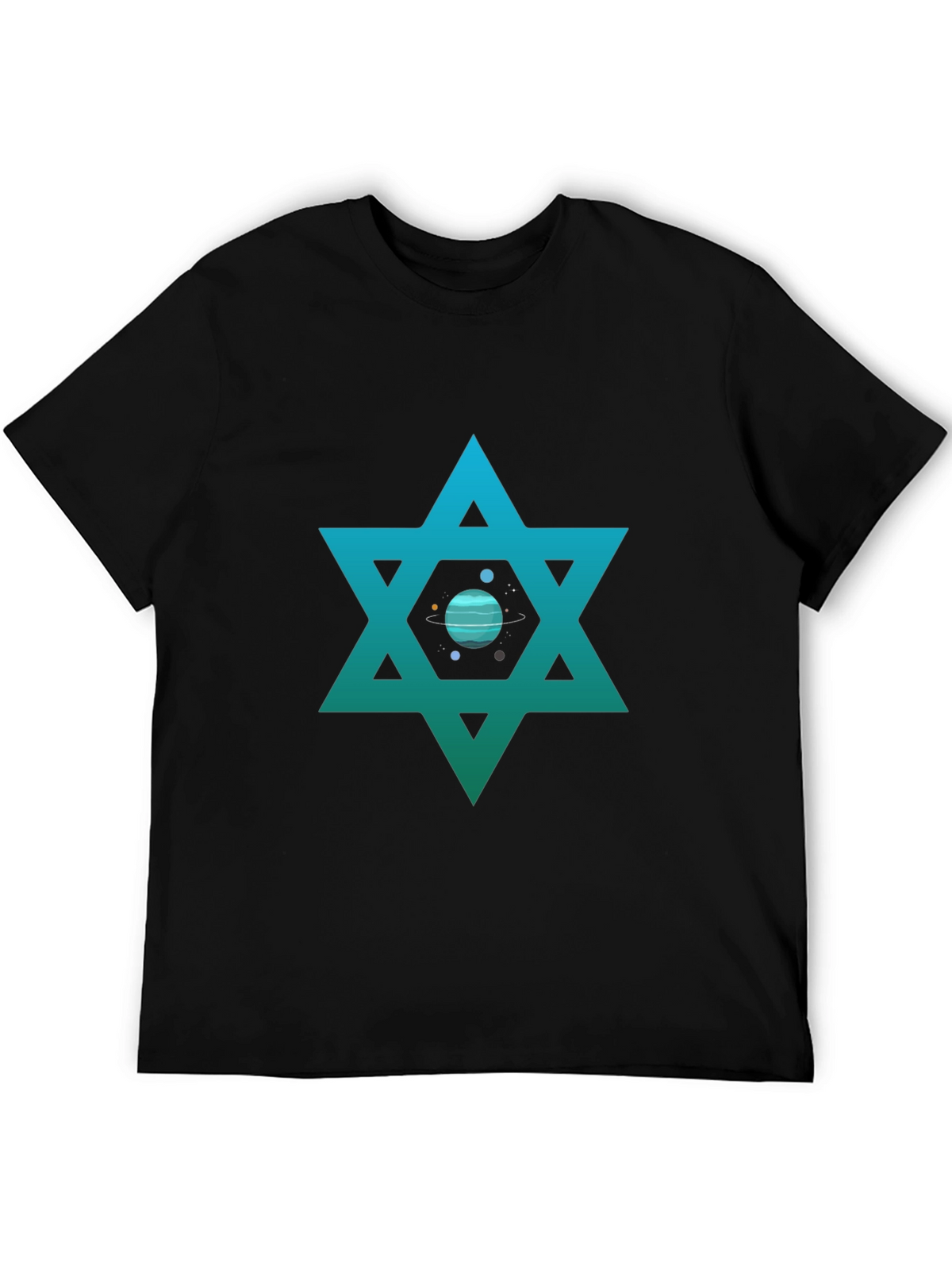 Star of David Planet Graphic T-Shirt