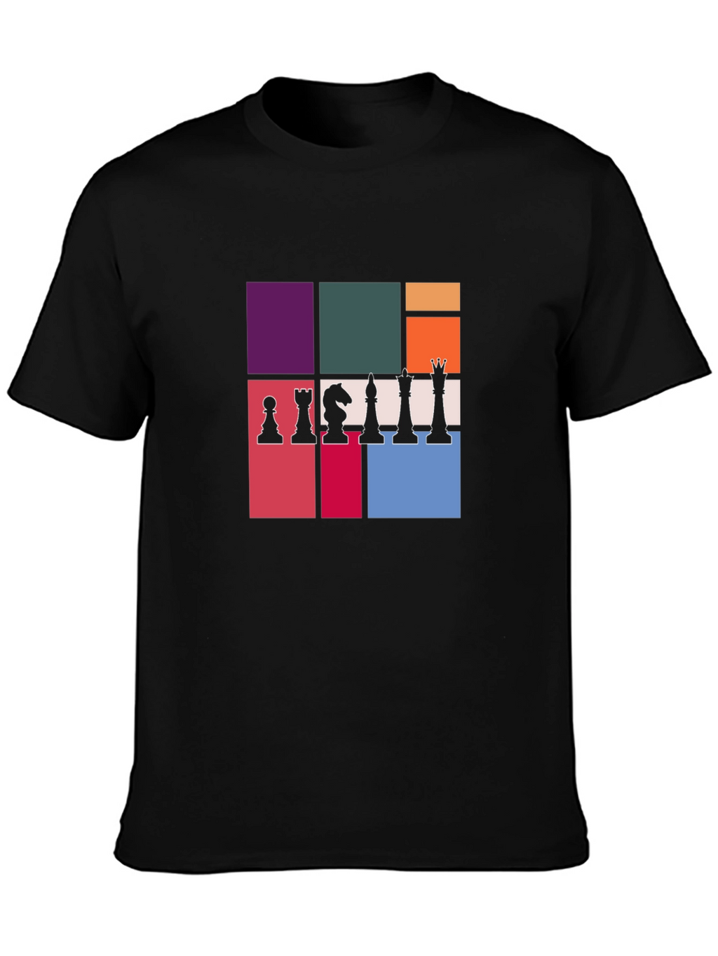 Chess Piece Block Graphic T-Shirt