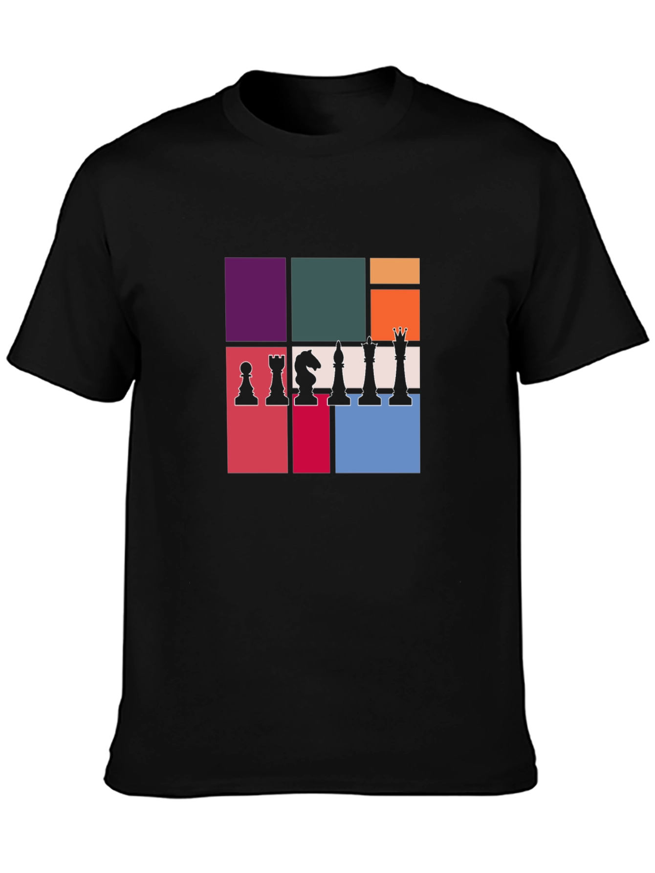 Chess Piece Block Graphic T-Shirt