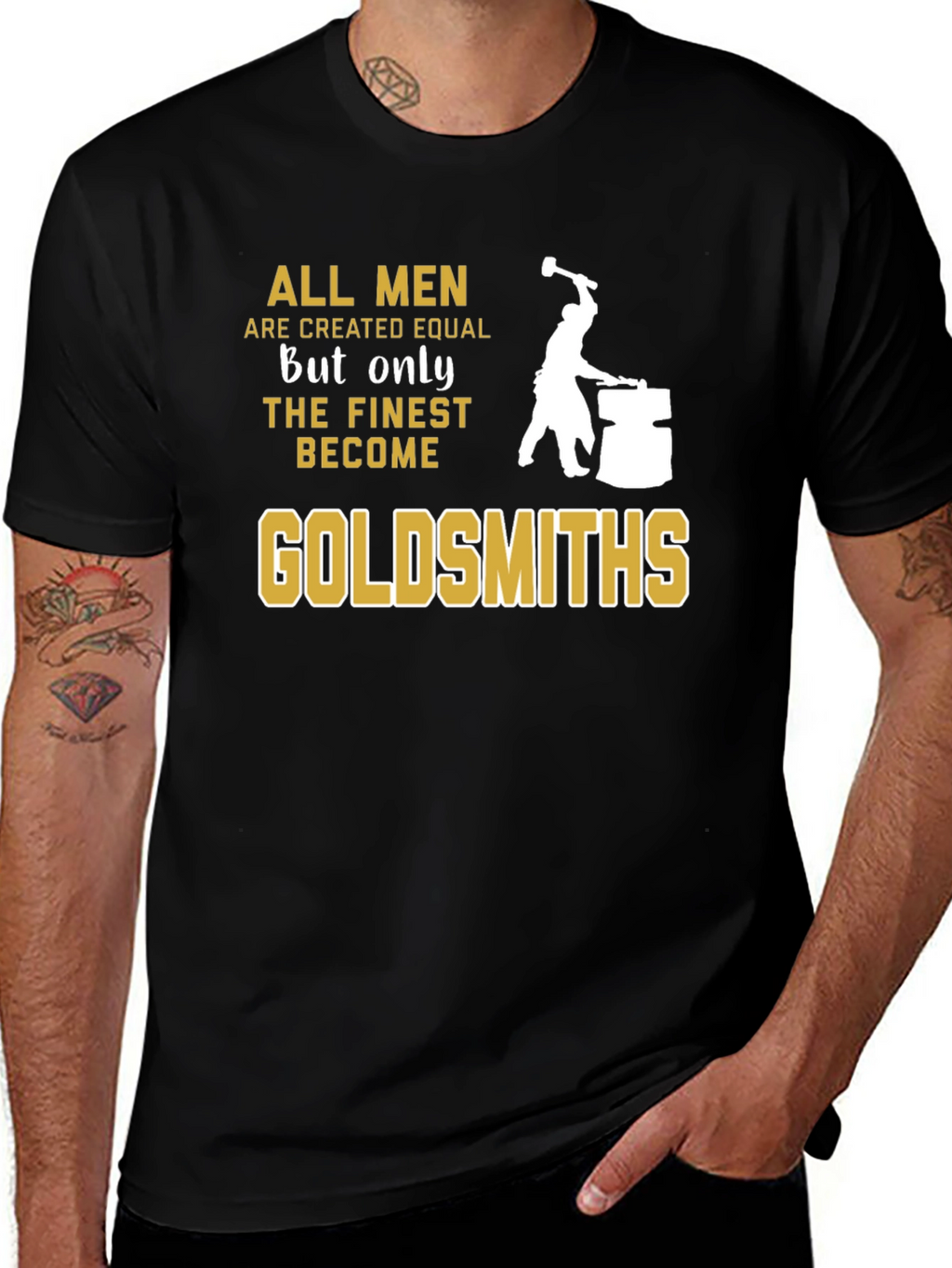 Goldsmiths Black T-Shirt - Mens Fine Quality Craftsmanship Tee