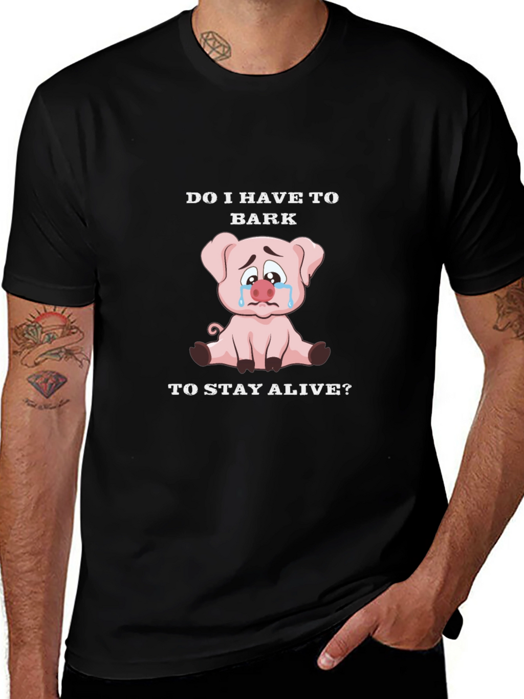 Do I Have to Bark Pig Graphic T-Shirt