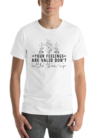 Feelings are Valid Black Graphic Tee