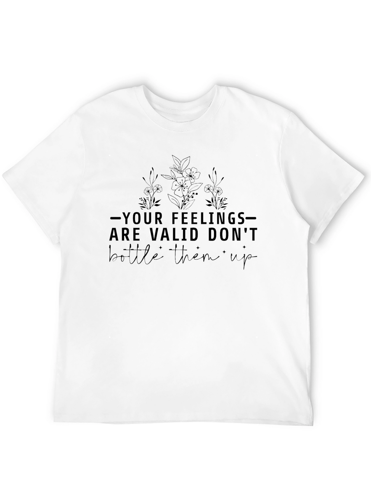 Feelings are Valid Black Graphic Tee